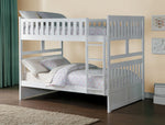 Galen White Wood Full Bunk Bed