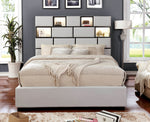 Gemma Beige Fabric Queen Bed