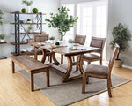 Gianna Rustic Pine Solid Wood Dining Table