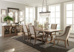 Glen Cove Barley Brown Wood Extendable Dining Table