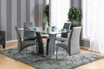 Glenview I Gray Wood/Glass Dining Table