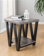 Gloria 2-Pc Distressed Grey Wood Table Set