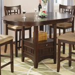 Lavon Warm Brown Wood Extendable Counter Height Table