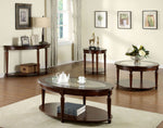 Granvia Dark Cherry Wood/Glass Coffee Table