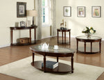 Granvia Dark Cherry Wood/Glass Sofa Table