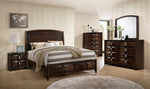 Graziana Deep Rustic Wood Cal King Bed