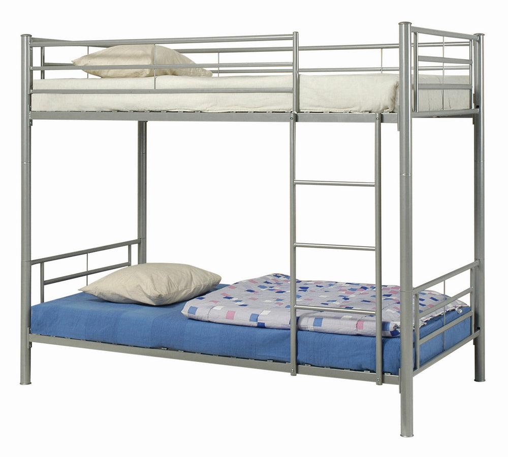 Hayward Silver Metal Twin/Twin Bunk Bed