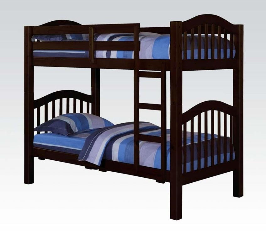 Heartland Espresso Pine Wood Twin over Twin Bunk Bed