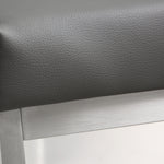 Helsinki 2 Grey Vegan Leather/Steel Counter Stools