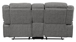 Higgins Grey Coated Microfiber Manual Recliner Loveseat