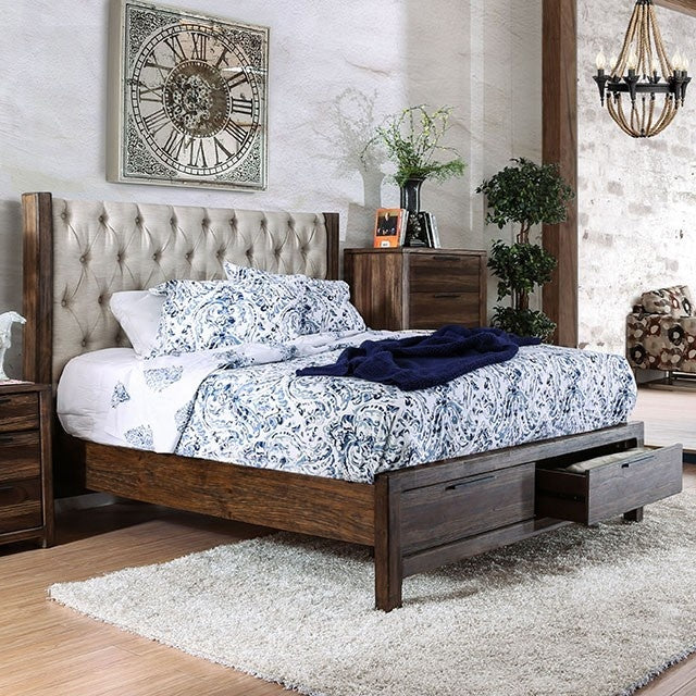 Hutchinson King Bed with Upholstered Headboard