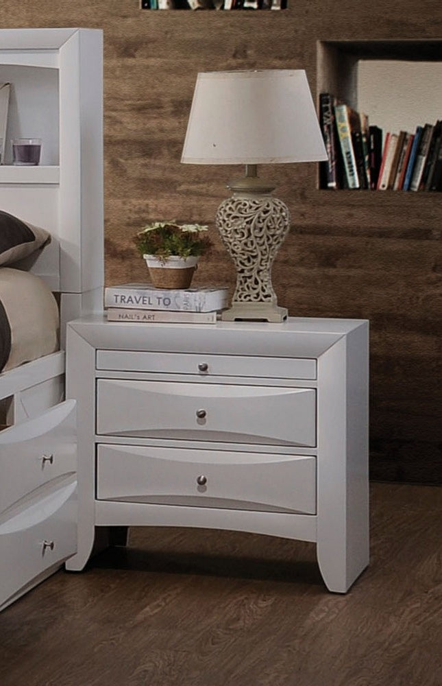 Ireland White Wood Nightstand