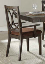 Jameson 2 Brown Fabric/Espresso Wood Arm Chairs