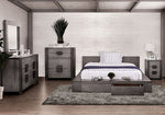 Janeiro Gray Cal King Storage Bed (Oversized)