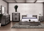 Janeiro Gray King Storage Bed (Oversized)