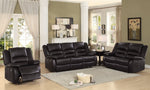 Jarita Brown Bi-Cast Vinyl Manual Recliner Sofa