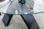 Jasmin Black Wood/Glass Dining Table