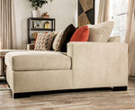 Jayla 3-Pc Beige Fabric Sectional Sofa