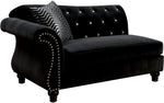 Jolanda Black Flannelette Sectional Sofa