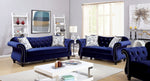 Jolanda Blue Flannelette Glam Loveseat