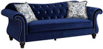 Jolanda Blue Flannelette Glam Sofa (Oversized)