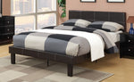 Jules 4-Pc Espresso Wood/Faux Leather Full Bedroom Set