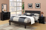 Jules 4-Pc Espresso Wood/Faux Leather Twin Bedroom Set