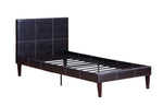 Jules Espresso Faux Leather Upholstered Full Bed