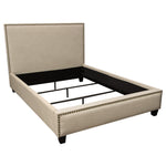 La Jolla Desert Sand Linen Upholstered King Bed