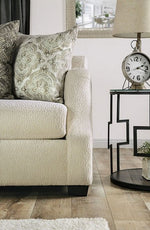 Laila Ivory Chenille 2-Seat Sofa