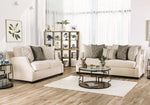 Laila Ivory Chenille 2-Seat Sofa