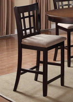 Lavon 2 Warm Tan Fabric/Espresso Wood Counter Height Chairs
