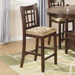 Lavon 2 Warm Tan/Warm Brown Wood Counter Height Chairs
