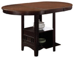 Lavon 5-Pc Light Chestnut/Espresso Counter Height Table Set