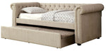 Leanna Beige Twin Daybed w/Trundle (Oversized)