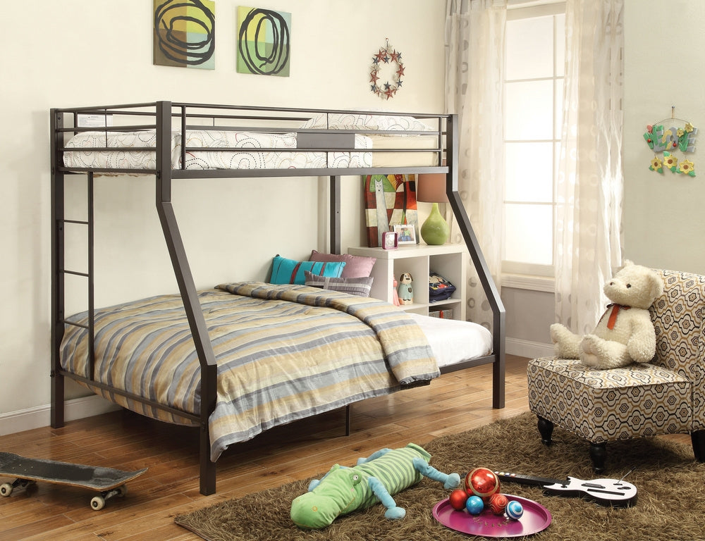 Limbra Brown Metal Twin over Full Bunk Bed