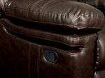 Listowel Brown Manual Recliner Loveseat