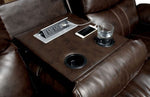 Listowel Brown Manual Recliner Sofa