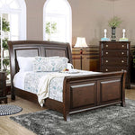 Litchville Brown Cherry King Sleigh Bed