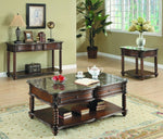 Lockwood Mahogany Genuine Marble/Wood Sofa Table