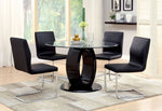 Lodia 2 Black Leatherette/Metal Side Chairs