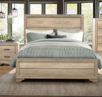 Lonan Modern Rustic Wood Queen Bed