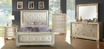 Loraine Champagne Queen Bed with Mirror Panels