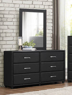 Lorenzi Black Vinyl Covered Dresser