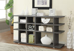 Loretta Contemporary Weathered Grey Wood Open Bookcase