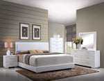 Lorimar White PU Leather King Bed Headboard with LED