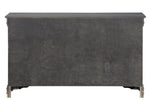 Louis Philippe Dark Gray Wood 6-Drawer Dresser