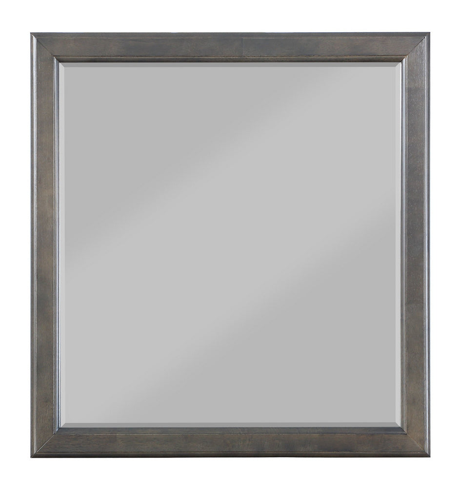 Louis Philippe Dark Gray Wood Dresser Mirror