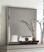 Louis Philippe Platinum Wood Dresser Mirror