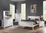 Louis Philippe White Wood King Sleigh Bed